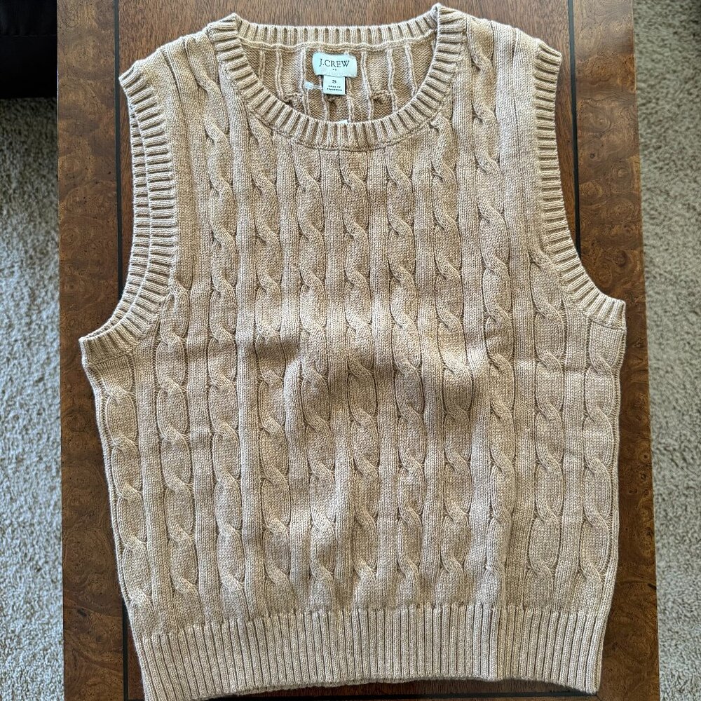 J Crew Cable Sweater Shell